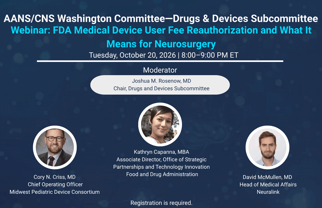 FDA Medical Device User Fee Reauthorization and What It Means for Neurosurgery